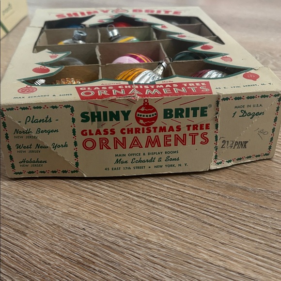 Vintage Glass Christmas Ornaments Mixed Colors Germany Shiny Brite Style - Picture 12 of 16